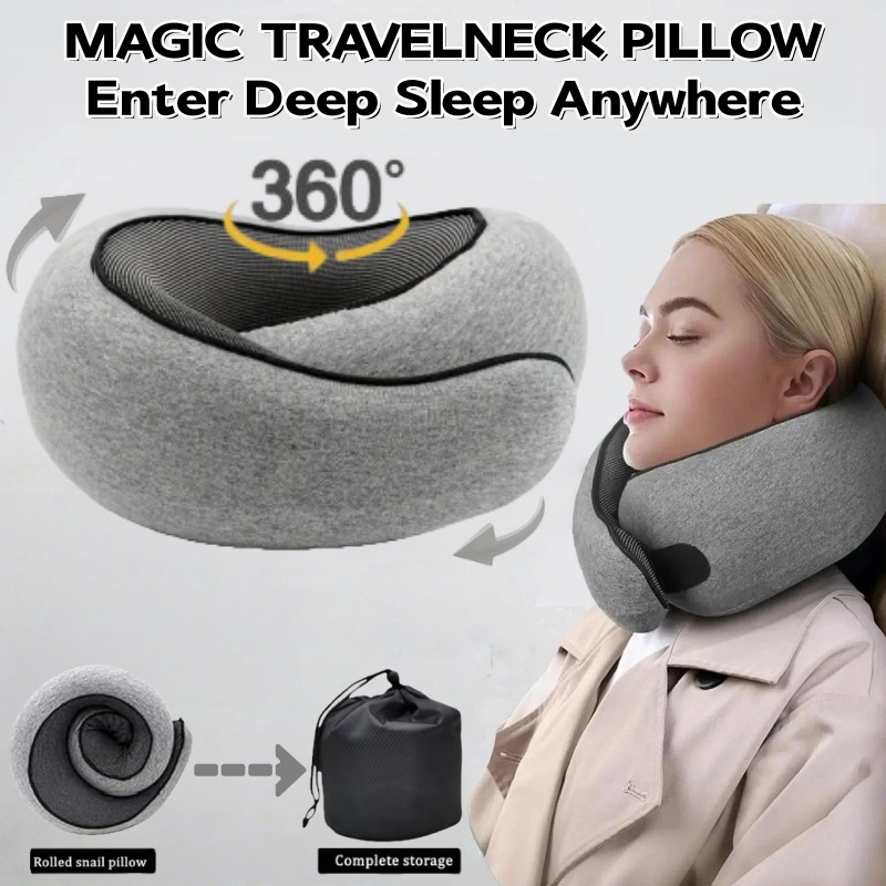 Anti Snore Contour Pillow - Draagbaar U-vormig reiskussen 100% traagschuim slakkussen
