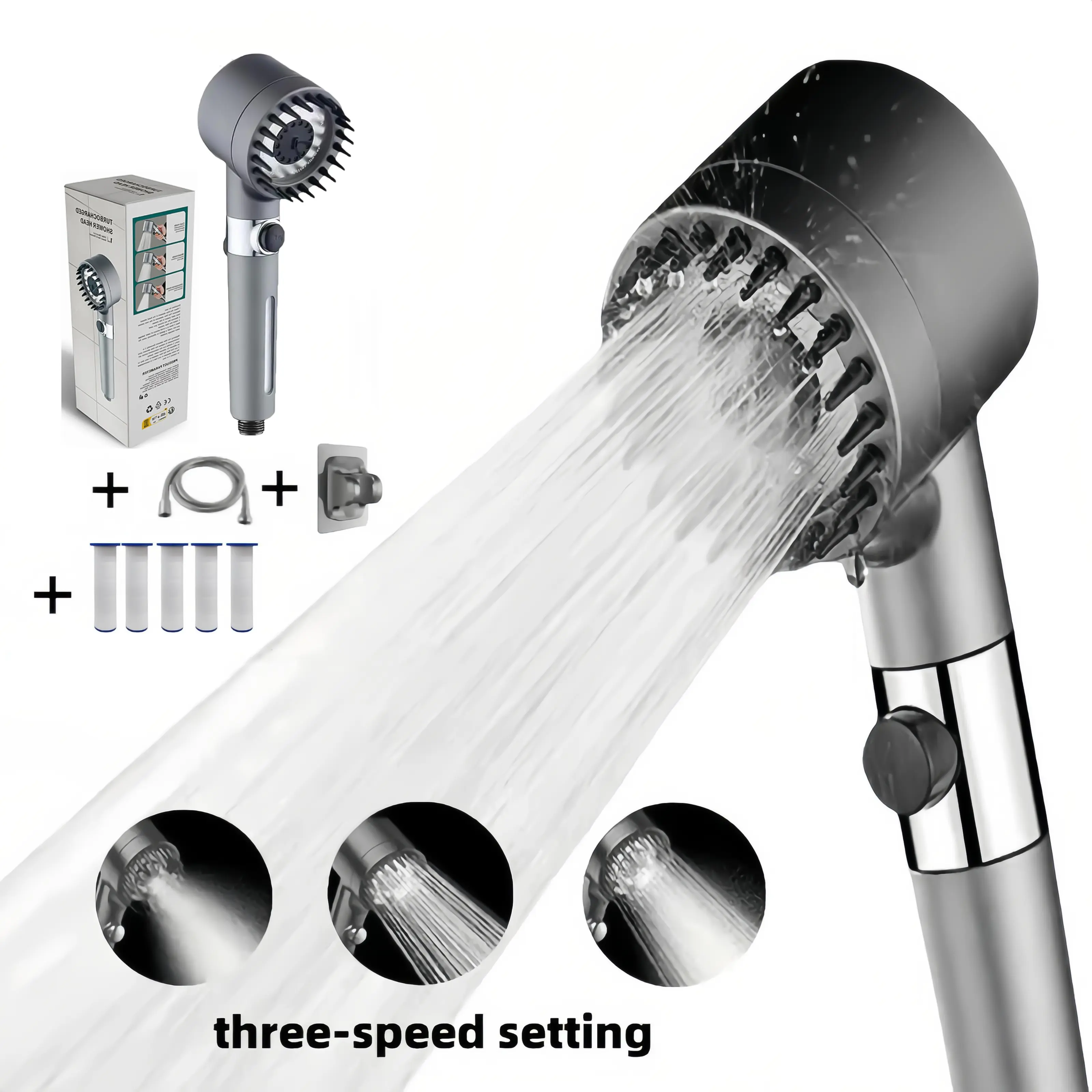 High Pressure Shower Head Handheld - Douchekop met hoge waterdruk en filter,