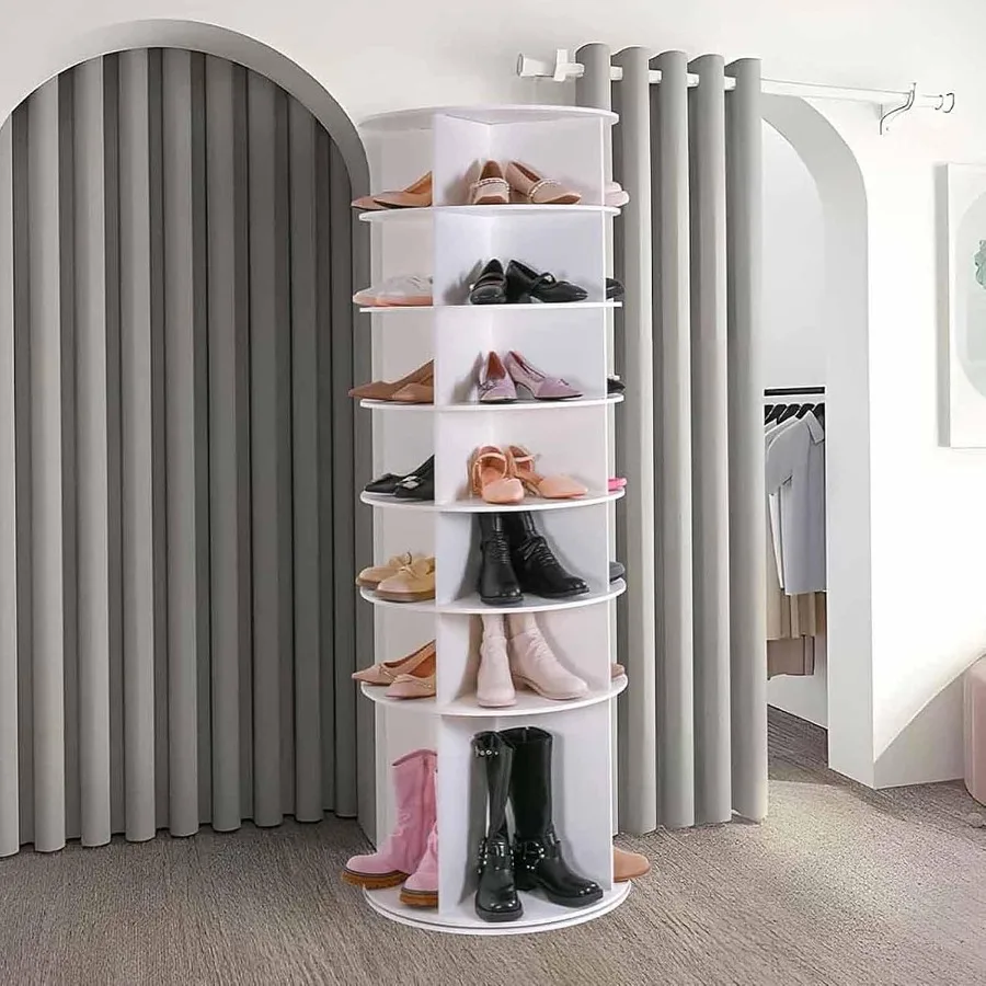 Storage & Organization - Opbergoplossing voor de hal: witte, draaiende