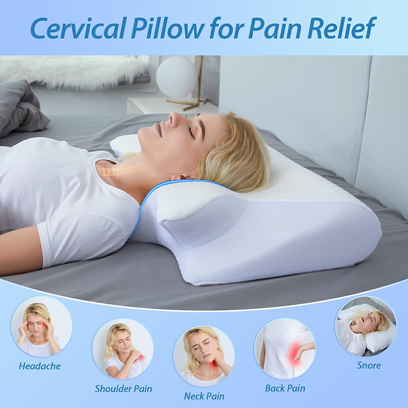 Nieuw traagschuim cervicaal ku - Memory Foam Orthopedic Pillow Neck Pain recensie en prijs