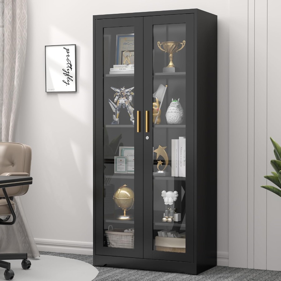 71 Glazen vitrinekast met slot - Storage & Organization recensie en prijs